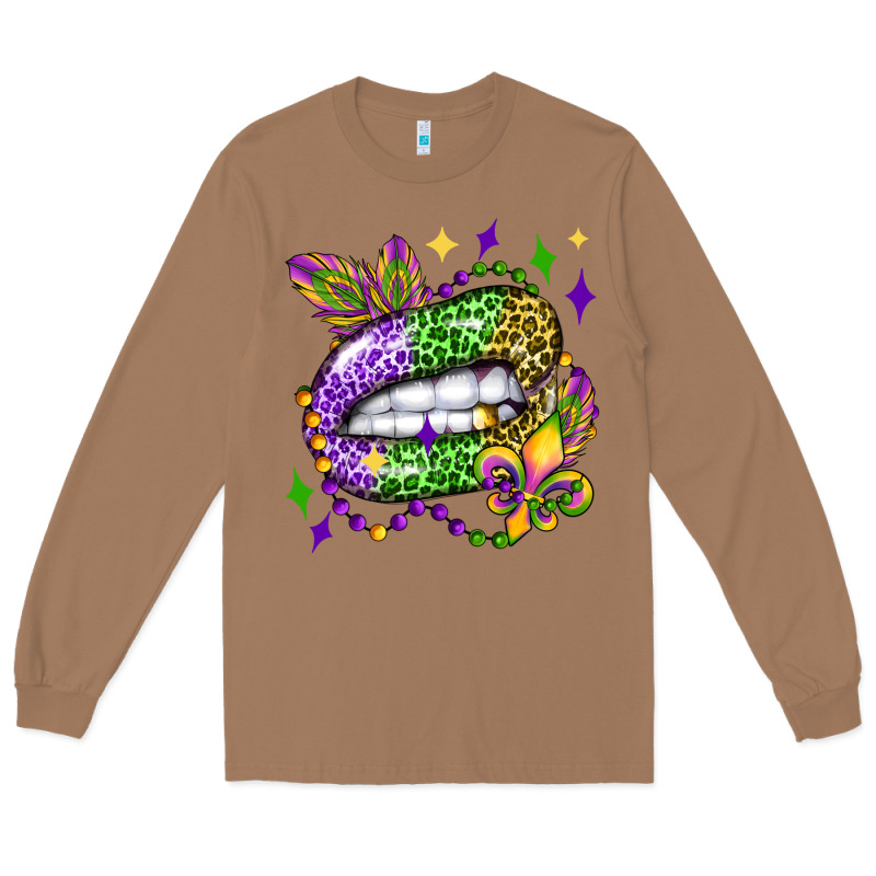 Mardi Gras Lip Olivia Long Sleeve Tee by OliviaCreatesArt | Teevron