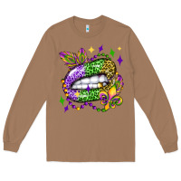Toasted Coconut mardi gras lip olivia Long Sleeve Tee - OliviaCreatesArt