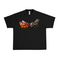 Black santa riding his sleigh with gifts Urban Heavy Tee - CowGirlArtShop