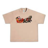 Burro santa riding his sleigh with gifts Urban Heavy Tee - CowGirlArtShop