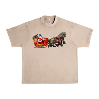 French Oak santa riding his sleigh with gifts Urban Heavy Tee - CowGirlArtShop