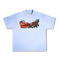 Grape Ice santa riding his sleigh with gifts Urban Heavy Tee - CowGirlArtShop