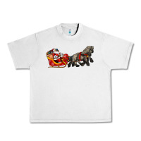 Lunar Rock santa riding his sleigh with gifts Urban Heavy Tee - CowGirlArtShop