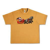 Peanut Butter santa riding his sleigh with gifts Urban Heavy Tee - CowGirlArtShop