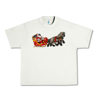 Pistachio santa riding his sleigh with gifts Urban Heavy Tee - CowGirlArtShop