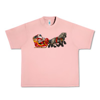 Salmon santa riding his sleigh with gifts Urban Heavy Tee - CowGirlArtShop