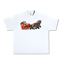 White santa riding his sleigh with gifts Urban Heavy Tee - CowGirlArtShop