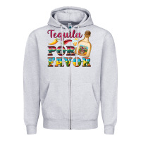 Heather Grey mexican tequila por favor Zipper Hoodie - Artiststas