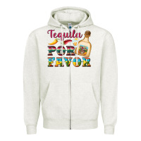 Oatmeal Heather mexican tequila por favor Zipper Hoodie - Artiststas