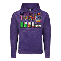 Cloud Purple battery life of teacher Vintage Hoodie - CowGirlArtShop