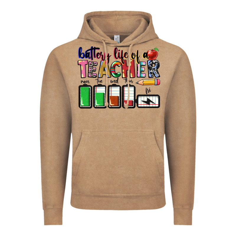 Battery Life Of Teacher Vintage Hoodie by CowGirlArtShop | Teevron