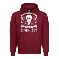 Burgundy lunch lady halloween ghost cafeteria worker all hallows' eve t shirt Zipper Hoodie - trangStudio