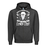 Charcoal Heather lunch lady halloween ghost cafeteria worker all hallows' eve t shirt Zipper Hoodie - trangStudio