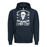 Navy lunch lady halloween ghost cafeteria worker all hallows' eve t shirt Zipper Hoodie - trangStudio