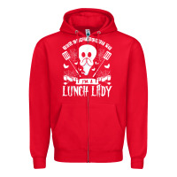 Red lunch lady halloween ghost cafeteria worker all hallows' eve t shirt Zipper Hoodie - trangStudio