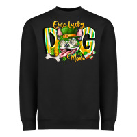 Black st patricks day dog mom Heavyweight Sweatshirt - CowhideDigitalArt