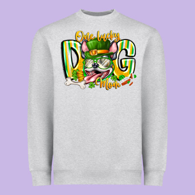 St Patricks Day Dog Mom Heavyweight Sweatshirt Designed By Cowhidedigitalart