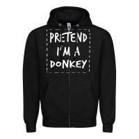 Black pretend i m a donkey halloween costume Zipper Hoodie - trangStudio