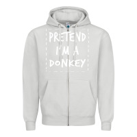 Dove Grey pretend i m a donkey halloween costume Zipper Hoodie - trangStudio