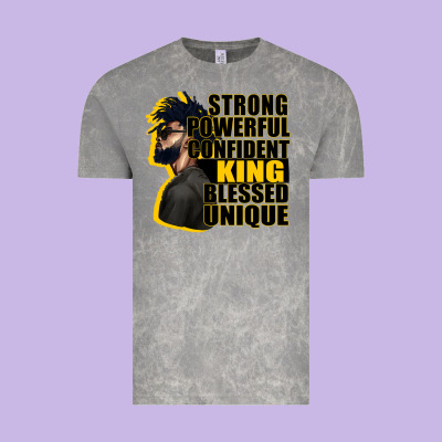 Strong Powerful Confident King Blessed Unique Vintage Tee Designed By Cowgirlartshop