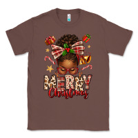 Chestnut merry christmas afro messy bun Classic Tee - texasbilliewilder