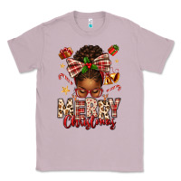 Lilac merry christmas afro messy bun Classic Tee - texasbilliewilder