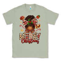 Matcha merry christmas afro messy bun Classic Tee - texasbilliewilder
