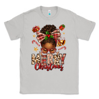 Moon Dust merry christmas afro messy bun Classic Tee - texasbilliewilder