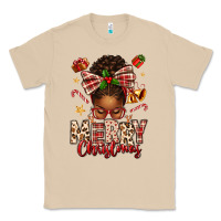 Mushroom merry christmas afro messy bun Classic Tee - texasbilliewilder