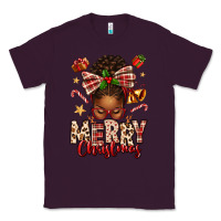 Plum merry christmas afro messy bun Classic Tee - texasbilliewilder