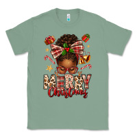 Sage merry christmas afro messy bun Classic Tee - texasbilliewilder