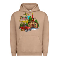 Pigment Burro the church  holy night western truck Urban Hoodie - AdoDesignShop