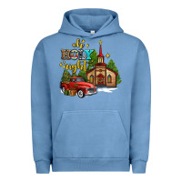 Pigment Pebble Blue the church  holy night western truck Urban Hoodie - AdoDesignShop