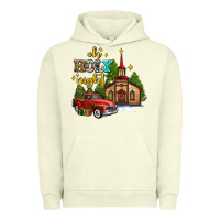 Pigment Pistachio the church  holy night western truck Urban Hoodie - AdoDesignShop