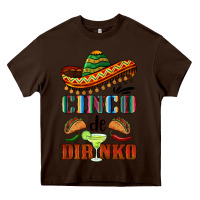 Chocolate Brown cinco de dirinko sombrero Heavy Core Tee - BarkalooDesign