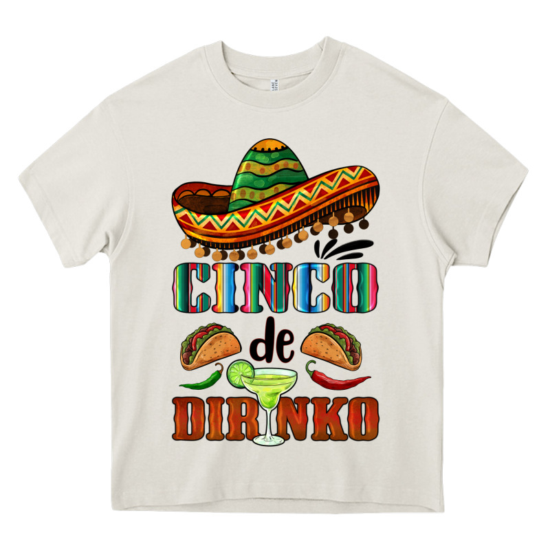 Cinco De Dirinko Sombrero Heavy Core Tee by BarkalooDesign | Teevron