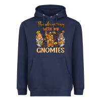 Navy thanksgiving with my  gnomies Heavyweight Hoodie - BarkalooDesign