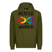 Army Green Mother Of Warrior Premium Hoodie - CowhideDigitalArt