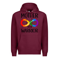 Burgundy Mother Of Warrior Premium Hoodie - CowhideDigitalArt