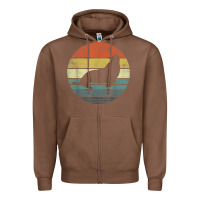 Chestnut Seal Lover Gifts Retro Vintage Sea Lion Animal Silhouette Zipper Hoodie - trangStudio