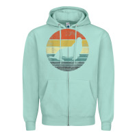 Seafoam Seal Lover Gifts Retro Vintage Sea Lion Animal Silhouette Zipper Hoodie - trangStudio