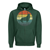 Sports Green Seal Lover Gifts Retro Vintage Sea Lion Animal Silhouette Zipper Hoodie - trangStudio