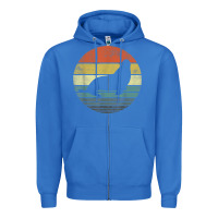 True Royal Seal Lover Gifts Retro Vintage Sea Lion Animal Silhouette Zipper Hoodie - trangStudio