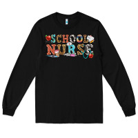 Black school nurse Long Sleeve Tee - OliviaCreatesArt