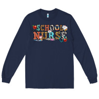 Navy school nurse Long Sleeve Tee - OliviaCreatesArt