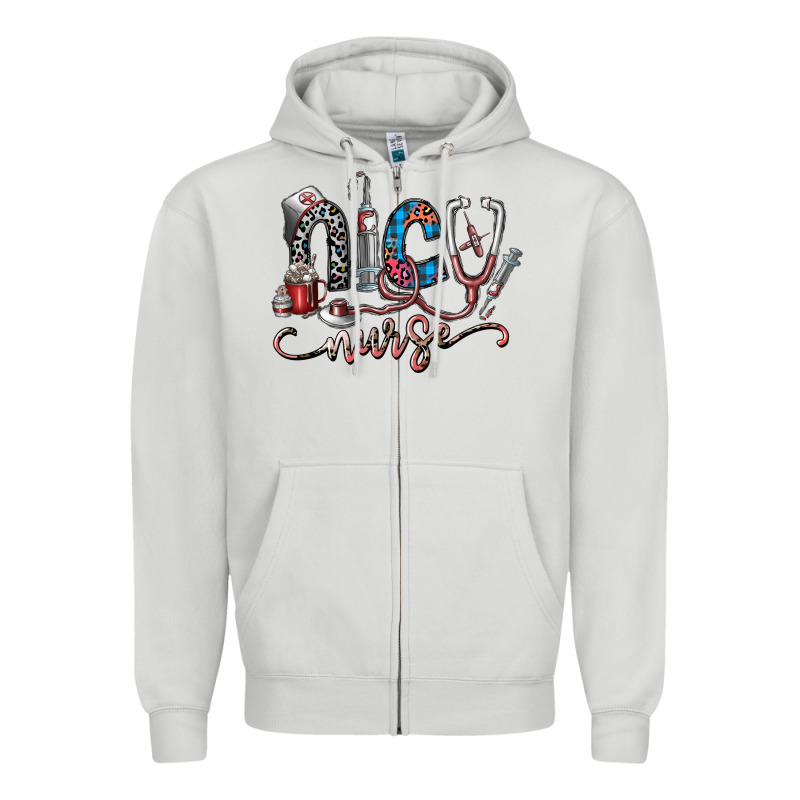 Nice Nurse Zipper Hoodie by SublimationCraftShop | Teevron