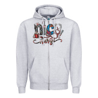 Heather Grey nice nurse Zipper Hoodie - SublimationCraftShop