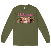 Army Green Chihuahua Mom Long Sleeve Tee - Jasminsmagicworld