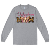 Heather Grey Chihuahua Mom Long Sleeve Tee - Jasminsmagicworld