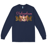Navy Chihuahua Mom Long Sleeve Tee - Jasminsmagicworld